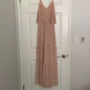 Stunning Aidan Mattox Silk Beaded Gown size 12